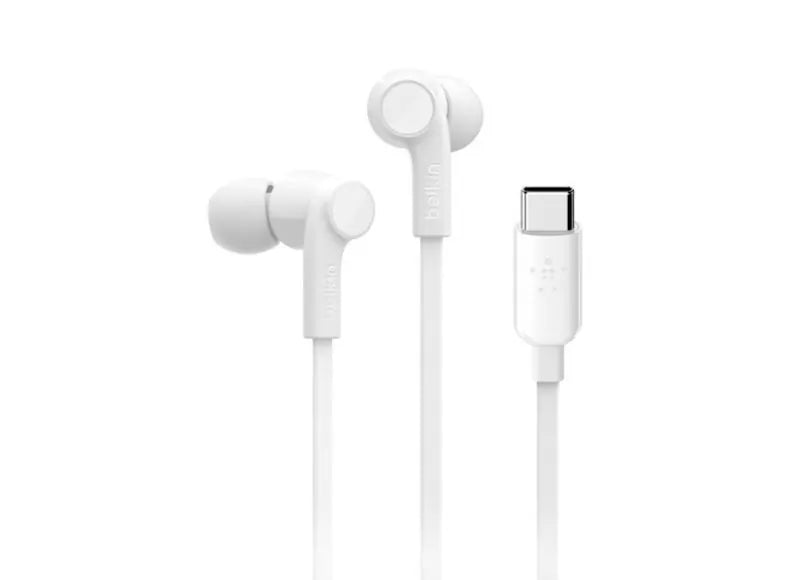 BELKIN WIRED EARBUDS WITH USB-C (WHITE)
