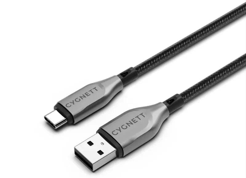 CYGNETT ARMOURED USB-C TO USB-A CABLE 1M (BLACK)