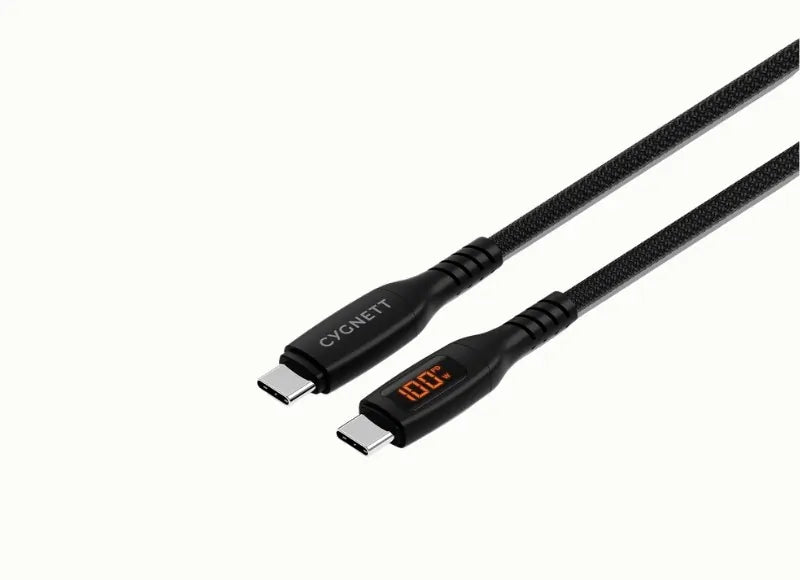 CYGNETT UNITE USB-C ΣΕ USB-C ΚΑΛΩΔΙΟ ΦΟΡΤΙΣΗΣ ΜΕ LED 1M (ΜΑΥΡΟ)