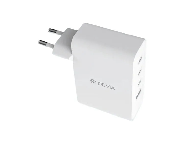 DEVIA EXTREME SPEED SERIES PD 100W 3C+A GAN CHARGER WHITE CHARGER (WHITE)