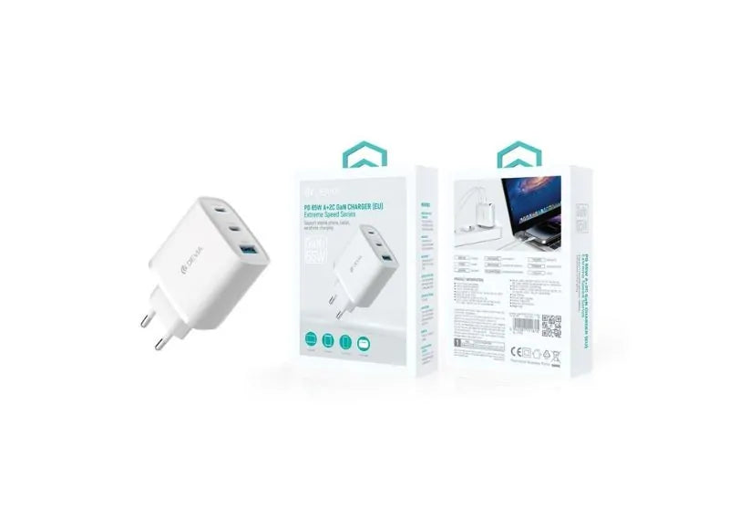 DEVIA EXTREME SPEED SERIES PD 65W A+2C GAN CHARGER