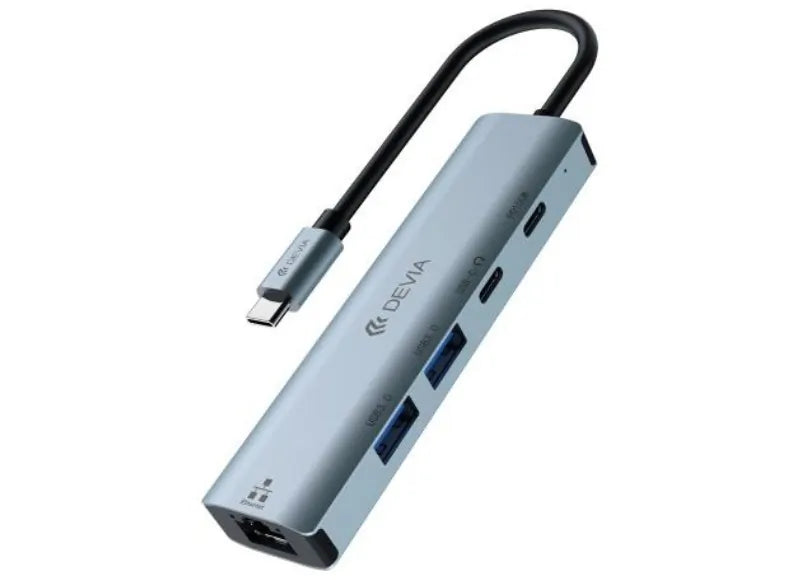 DEVIA LEOPARD SERIES TYPE-C TO USB 5 IN 1 HUB ΑΝΤΑΠΤΟΡΑΣ