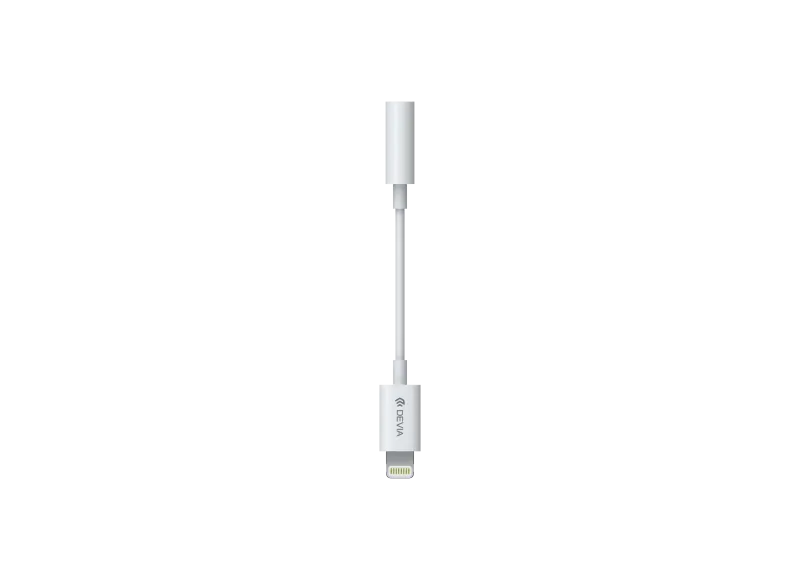 DEVIA SMART SERIES LIGHTNING TO 3.5MM ADAPTER WHITE