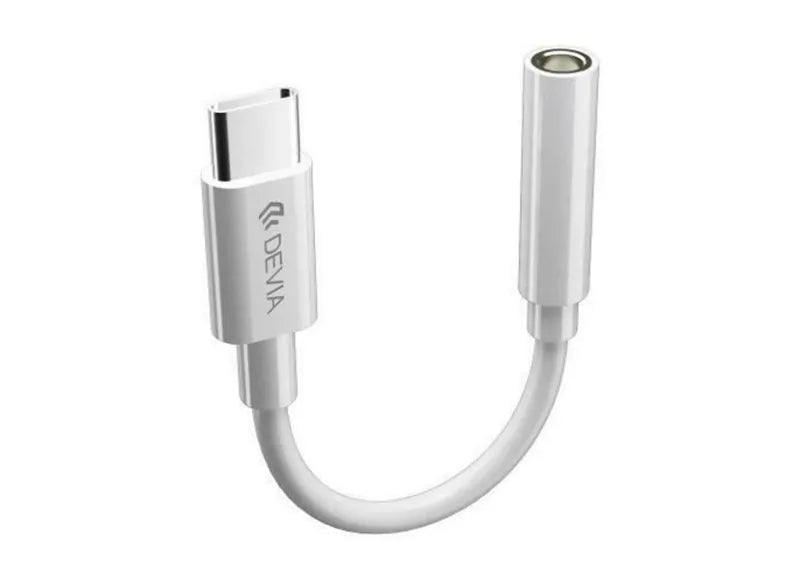 DEVIA SMART SERIES TYPE C TO 3.5MM ADAPTER WHITE