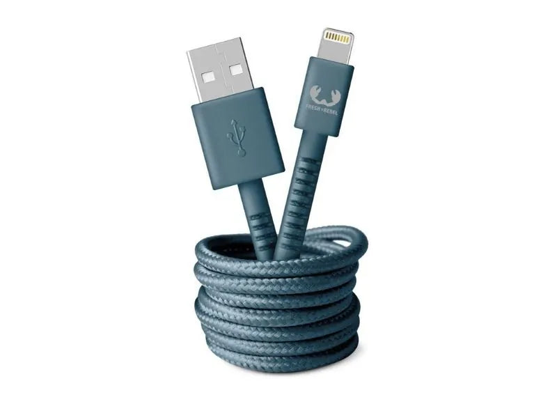 FRESH N' REBEL FABRIQ CABLE 2.0M - USB TO LIGHTNING (DIVE BLUE)