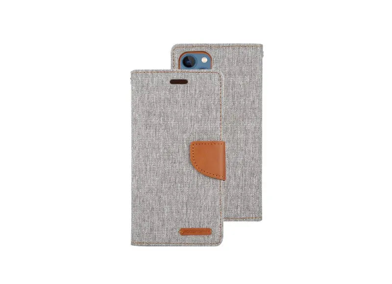 GOOSPERY CANVAS DIARY CASE IPHONE 14 PLUS - GREY