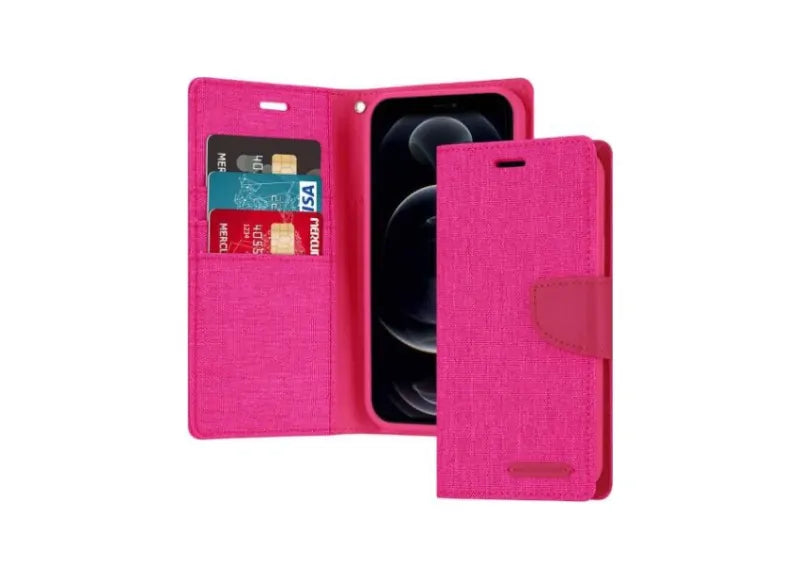 GOOSPERY CANVAS DIARY CASE IPHONE 14 PLUS - PINK
