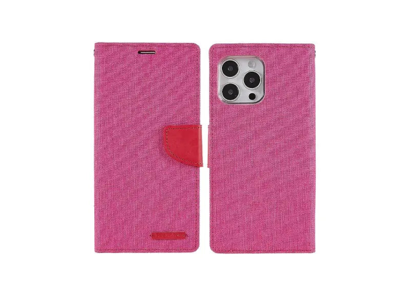 GOOSPERY CANVAS DIARY CASE IPHONE 14 PRO - PINK