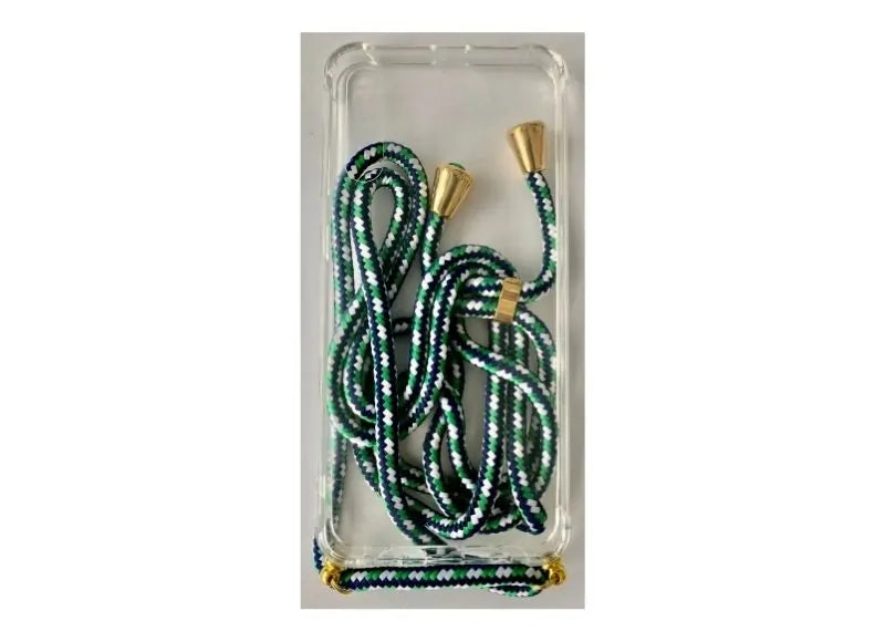 GOOSPERY CLEAR CASE WITH STRAP SAMSUNG A70 - NAVY GREEN