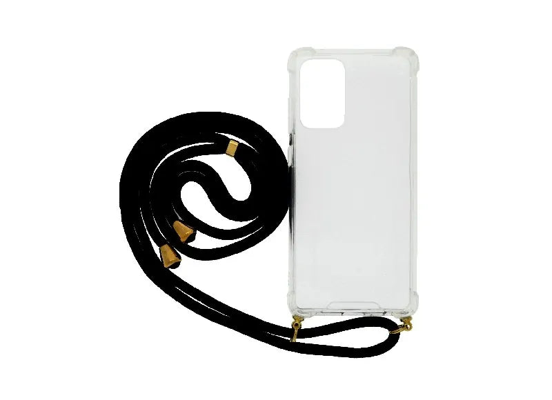 GOOSPERY CLEAR CASE WITH STRAP SAMSUNG GALAXY A72 (BLACK)
