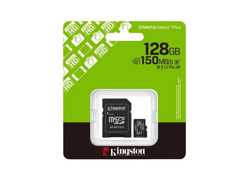 ΚΙΝGSTON CANVAS SELECT PLUS GEN3 128GB MICROSDXC ΜΕ SD ADAPTER