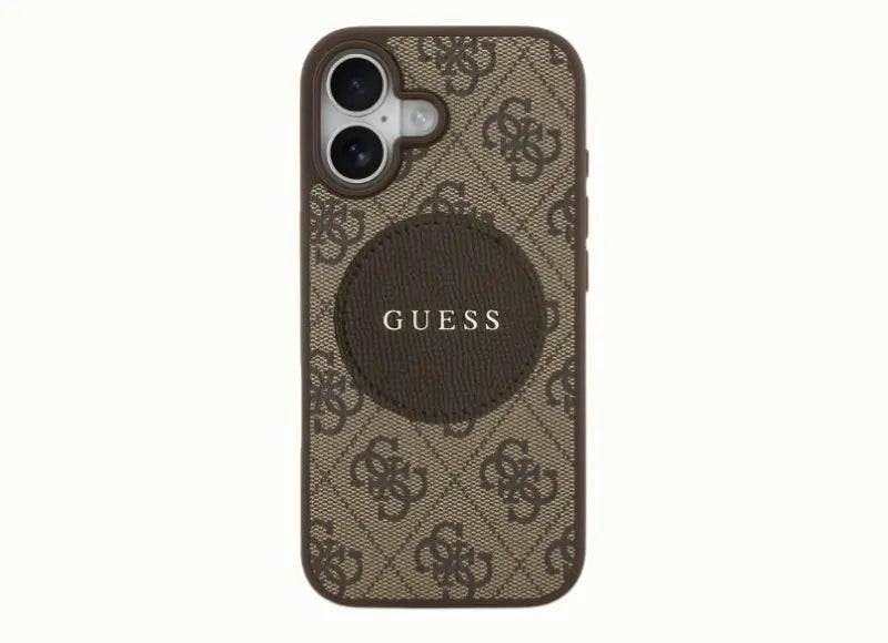 GUESS 4G CIRCLE CLASSIC LOGO MAGSAFE IPHONE 17 ΘΗΚΗ KINHTOY (BROWN)