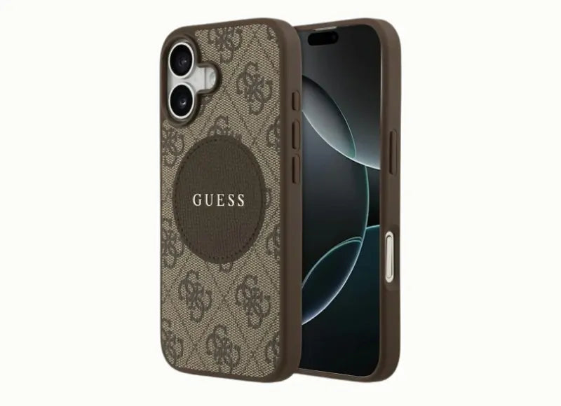 GUESS 4G CIRCLE CLASSIC LOGO MAGSAFE IPHONE 17 ΘΗΚΗ KINHTOY (BROWN)