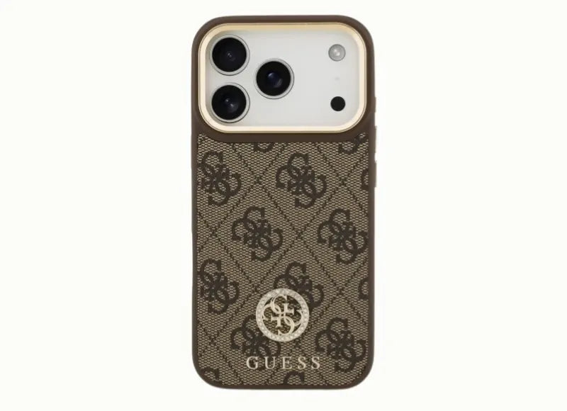 GUESS 4G STRASS LOGO MAGSAFE IPHONE 17 PRO ΘΗΚΗ ΚΙΝΗΤΟΥ (BROWN)