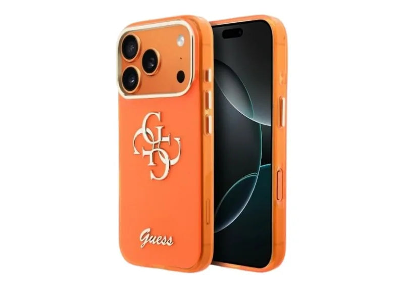 GUESS IML 4G SCRIPT METAL IPHONE 17 PRO ΘΗΚΗ ΚΙΝΗΤΟΥ (ORANGE)