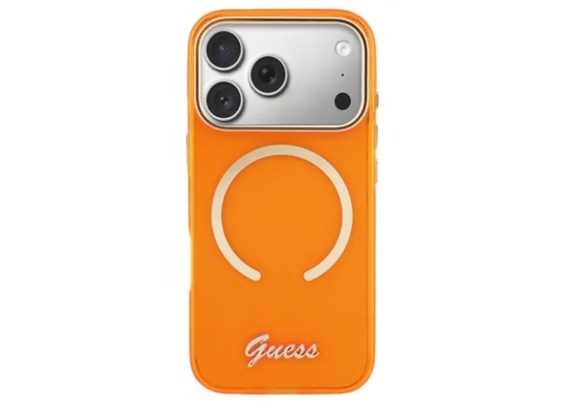 GUESS IML SCRIPT METAL MAGSAFE IPHONE 17 PRO MAX ΘΗΚΗ ΚΙΝΗΤΟΥ (ORANGE)