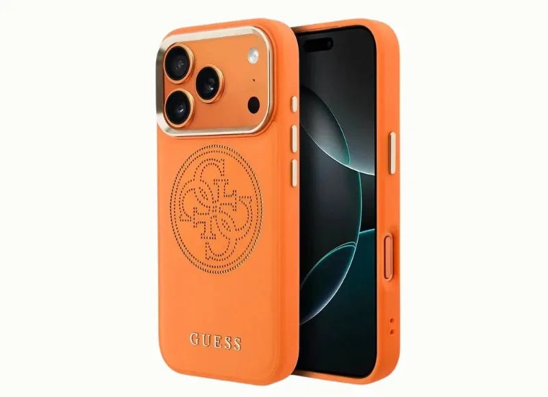GUESS PERFORATED 4G MAGSAFE IPHONE 17 PRO MAX ΘΗΚΗ ΚΙΝΗΤΟΥ (ORANGE)