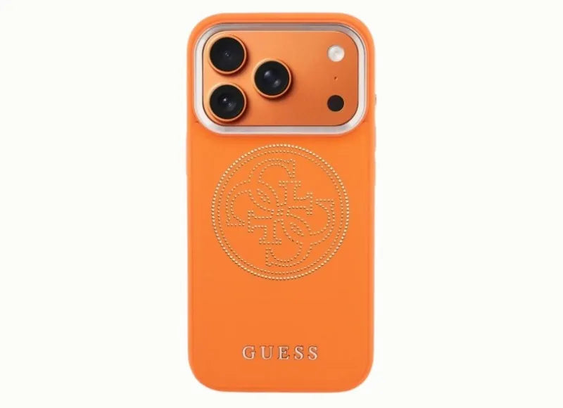 GUESS PERFORATED 4G MAGSAFE IPHONE 17 PRO ΘΗΚΗ ΚΙΝΗΤΟΥ (ORANGE)