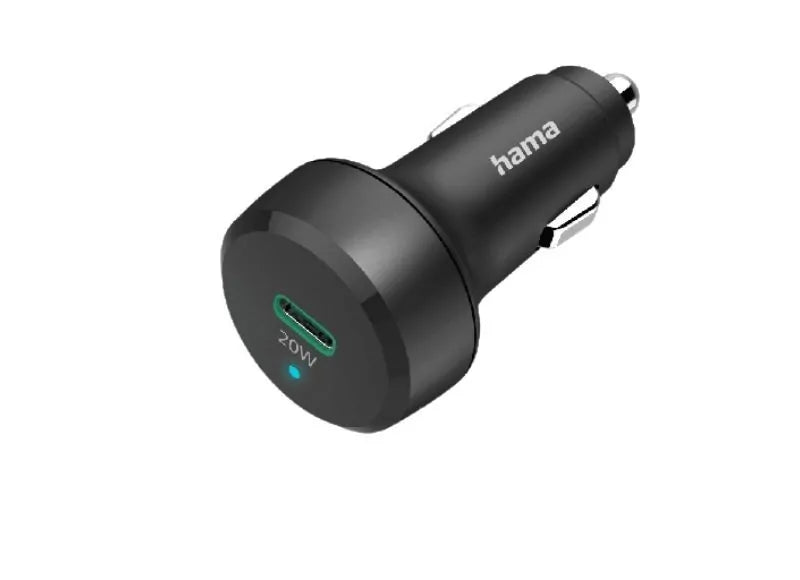HAMA CAR CHARGER 20W PD/QC,USB-C (BLACK)