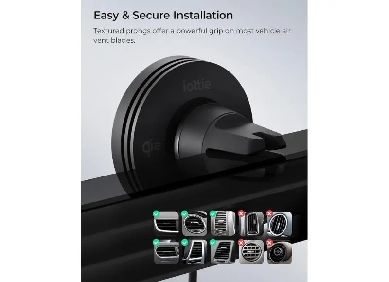 IOTTIE VELOX MINI Q2 MAGNETIC WIRELESS CHARGER CAR MOUNT