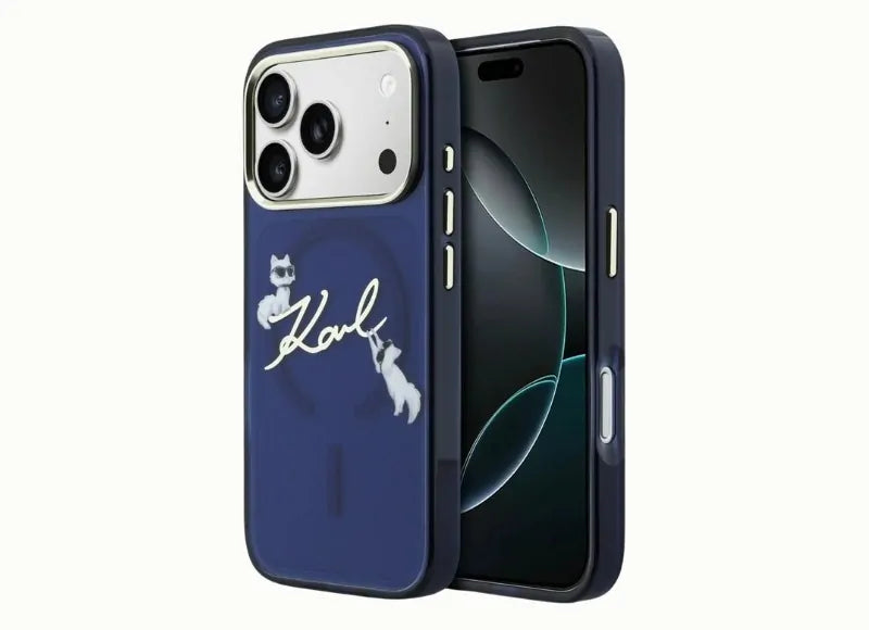 KARL LAGERFELD IML CHOUPETTES KARL SCRIPT LOGO MAGSAFE IPHONE 17 PRO MAX ΘΗΚΗ ΚΙΝΗΤΟΥ (BLUE)