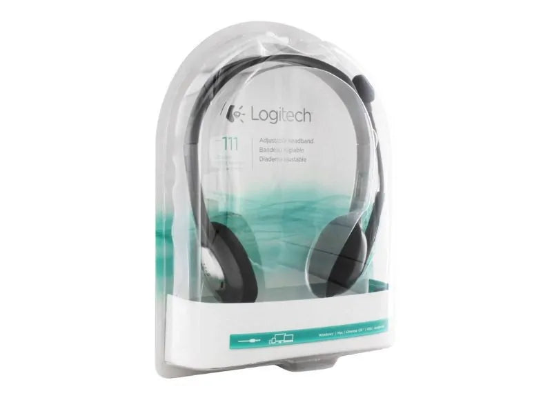 LOGITECH H111 STEREO HEADSET (GREY)