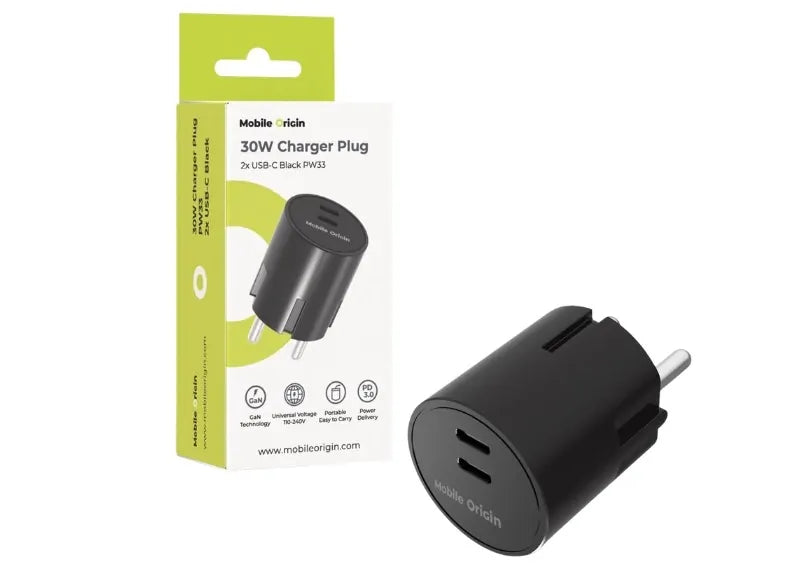 MOBILE ORIGIN 30W ΦΟΡΤΙΣΤΗΣ PW33 2X USB-C (BLACK)