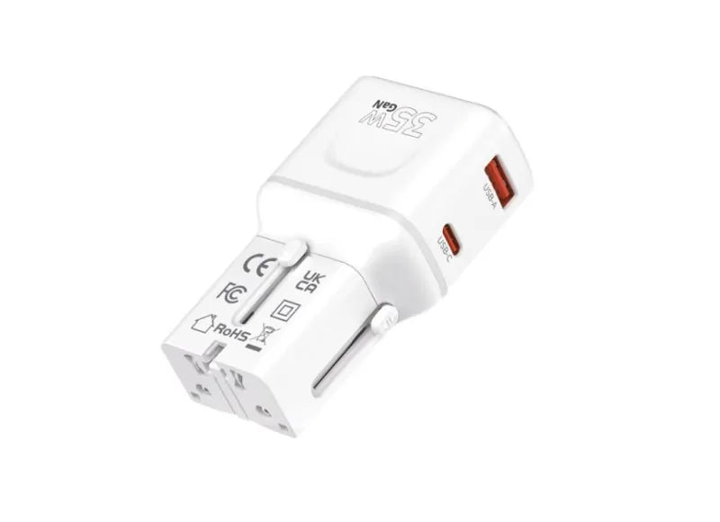 MOBILE ORIGIN ΦΟΡΤΙΣΤΗΣ ΤΑΞΙΔΙΟΥ 35W EU/US/UK/AU PW25 (ΛΕΥΚΟ)