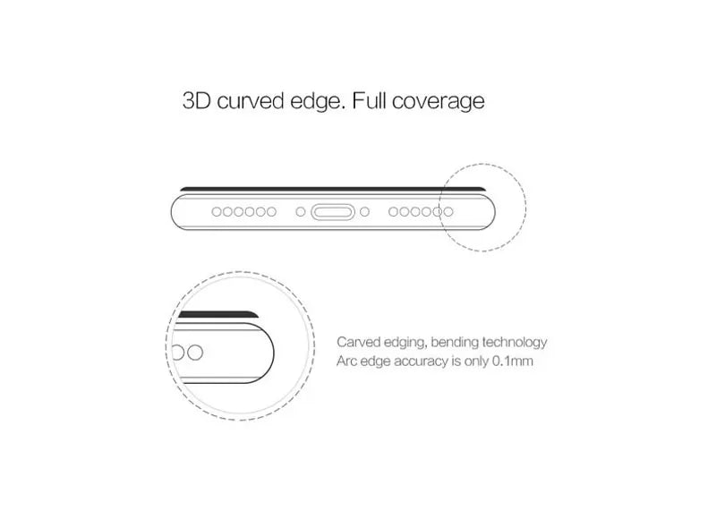 NILLKIN 3D TEMPERED GLASS CP+MAX - IPHONE 6 / 6S / 7 / 8 / SE 20/22 - WHITE