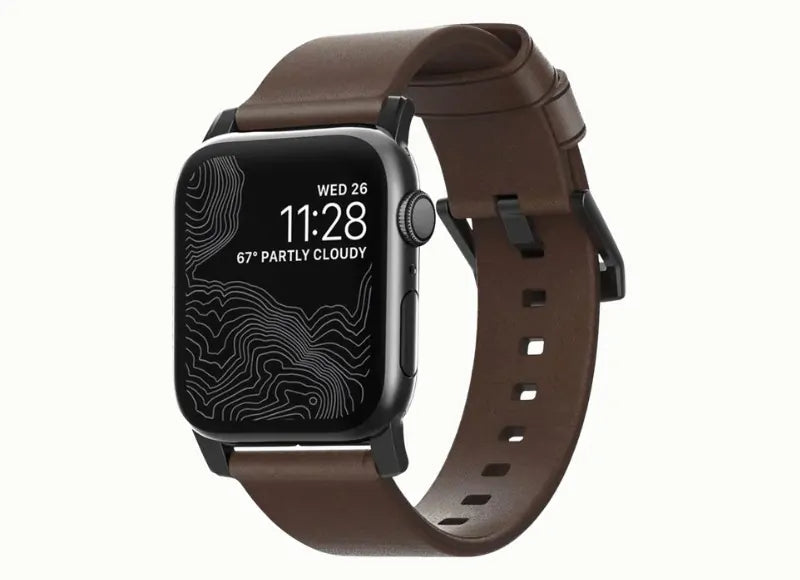 NOMAD MODERN LEATHER BAND FOR APPLE WATCH 42/44MM (BROWN)