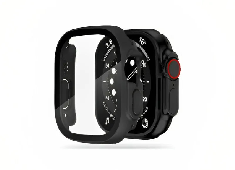 OEM CASE & TEMPERED GLASS FOR APPLE WATCH ULTRA 49mm - BLACK