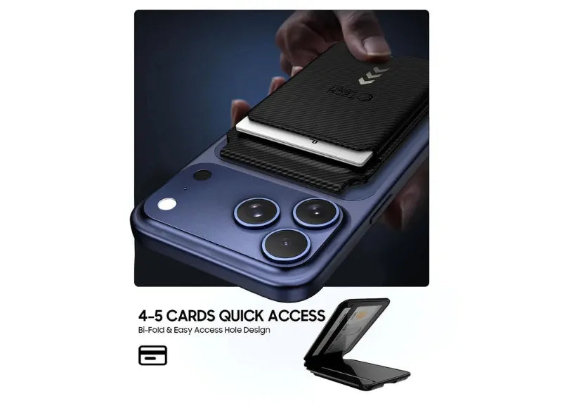 TECH-PROTECT MAGSAFE STAND MAGNETIC CARD WALLET MAGWALLET CARBON