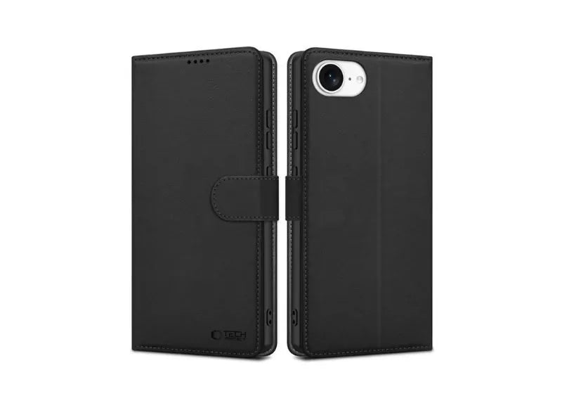 TECH-PROTECT WALLET CASE FOR IPHONE 16E MATTE BLACK