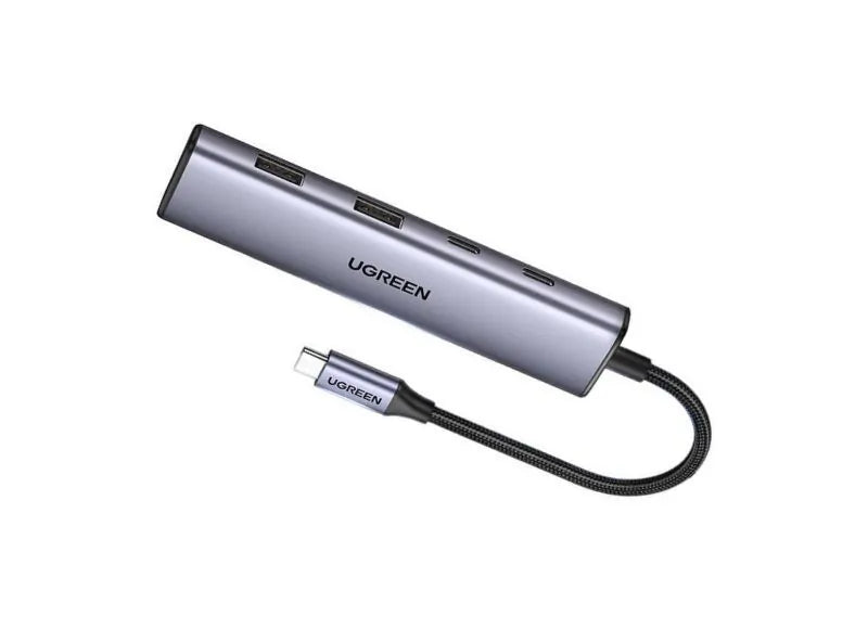 UGREEN HUB USB-C - 2xUSB-A / 2xUSB-C (GRAY) 20cm