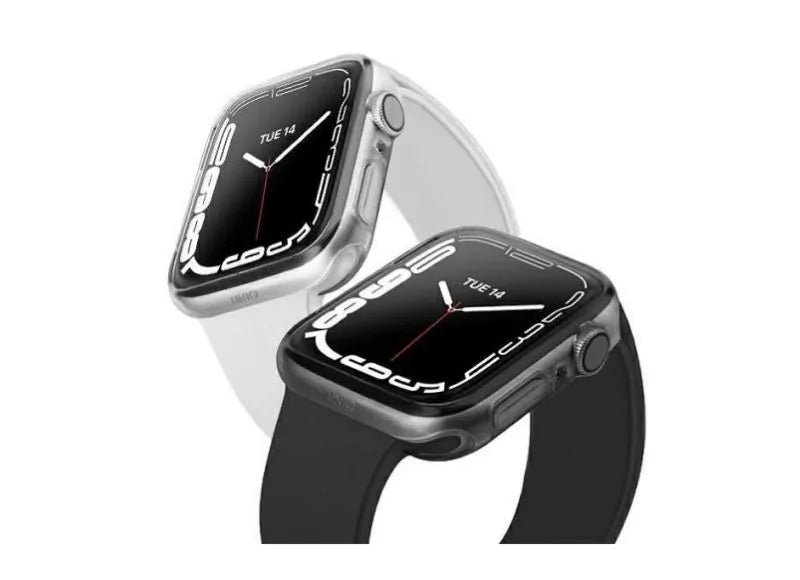 CASE UNIQ GLASE FOR APPLE WATCH DUAL PACK 45mm (CLEAR / SMOKE)