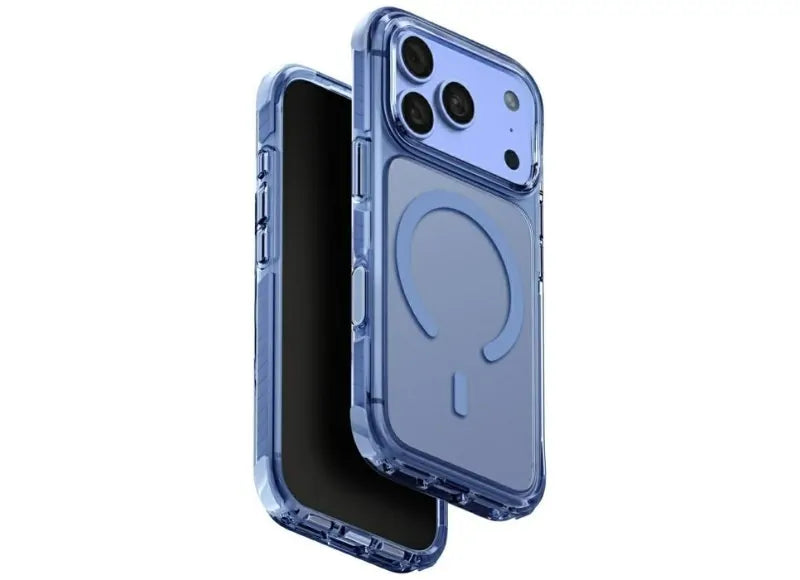 UNIQ HYBRID IPHONE 18 PRO MAGCLICK CHARGING COMBAT PHONE CASE POLAR BLUE