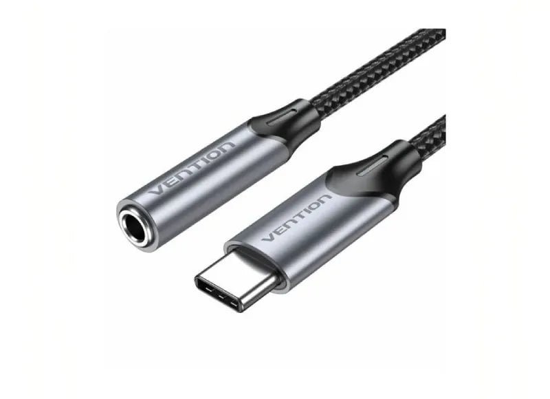 VENTION JACK ADAPTER 3.5MM TO USB-C MALE (BLACK/GREY)