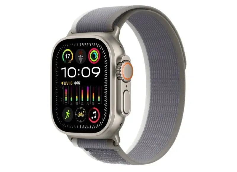 WIWU NYLON LOOP WATCH BAND FOR APPLE WATCH 42/44/45/49MM SMARTWATCH STRAP (GREEN GRAY)