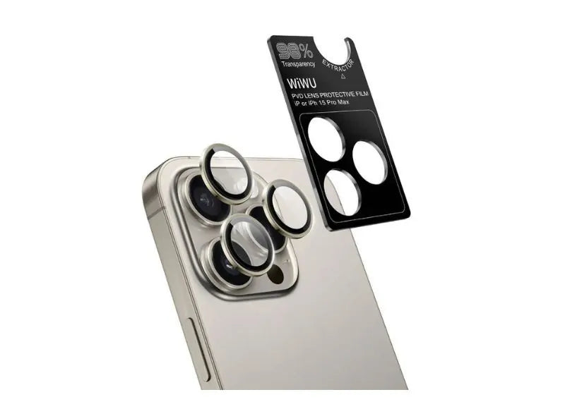 WIWU SAPPHIRE LENS GUARD IPHONE 15 PRO (BLACK TITANIUM)