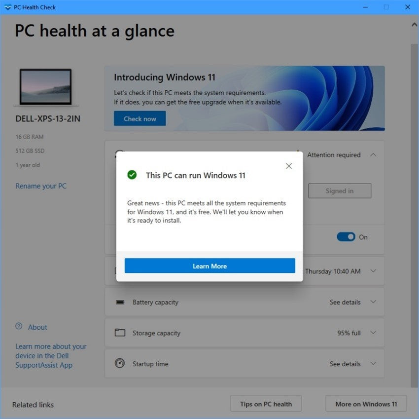 Check whether your PC is compatible with Windows 11
