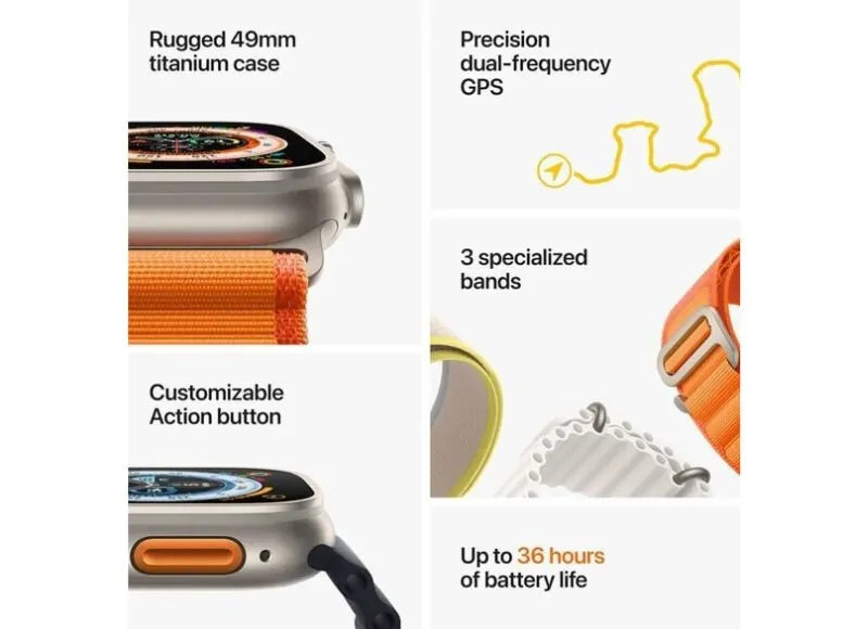 Apple Watch Ultra 49MM (4G / 32GB) Green Alpine Loop Refurbished Grade A ΜΕ 1 ΧΡΟΝΟ ΕΓΓΥΗΣΗ!