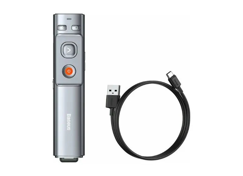 BASEUS ORANGE DOT WIRELESS LASER POINTER (GRAY)