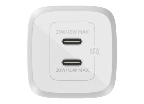 Belkin Οικιακός Φορτιστής 45W Dual USB-C GaN