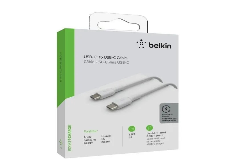 BELKIN CABLE 1M WHITE - TYPE C TO TYPE C