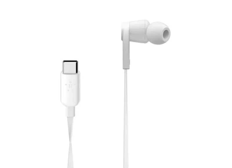 BELKIN WIRED EARBUDS WITH USB-C (WHITE)