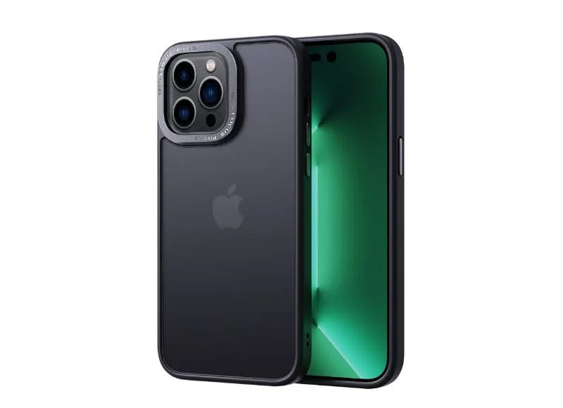 COMMA JOY ELEGANT METAL FRAME ANTI-SHOCK CASE IPHONE 14 PLUS - BLACK