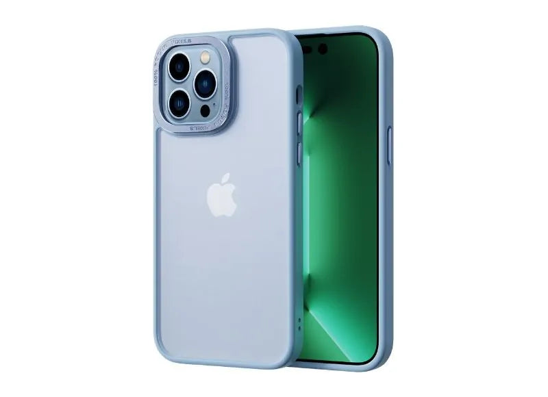 COMMA JOY ELEGANT METAL FRAME ANTI-SHOCK CASE IPHONE 14 PLUS - BLUE