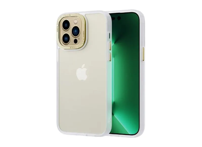 COMMA JOY ELEGANT METAL FRAME ANTI-SHOCK CASE IPHONE 14 PLUS - MATTE CLEAR