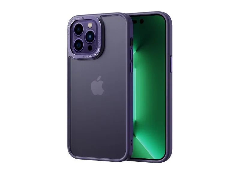 COMMA JOY ELEGANT METAL FRAME ANTI-SHOCK CASE IPHONE 14 PLUS - PURPLE