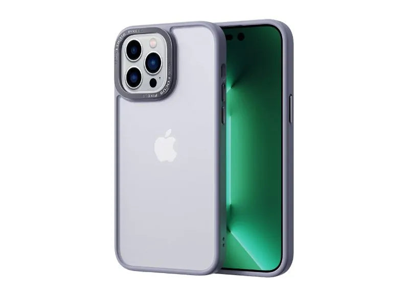 COMMA JOY ELEGANT METAL FRAME ANTI-SHOCK CASE IPHONE 14 PRO - GRAY